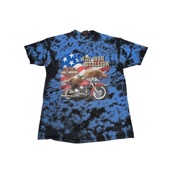 Vintage 1992 Harley Davidson Motorcycle Iron Stallion Single Stitch Tee Shirt XL - Picture 1 of 9